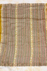 HOV Hand-Block Print Saree Zari Border - 010-01