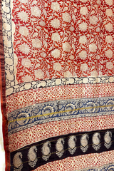 HOV Hand-Block Print Saree Small Border - 002-01-02