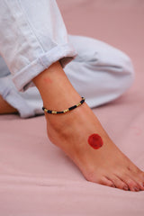 Dhokra Brass Three Bead Anklet