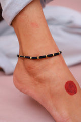 Dhokra Brass Najarbattu One Bead Anklet