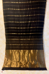 HOV HANDLOOM CHANDERI SAREE - SINGLE STRIPE GOLD - 108