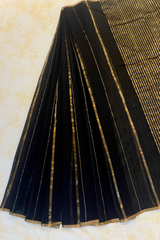 HOV HANDLOOM CHANDERI SAREE - SINGLE STRIPE GOLD - 108