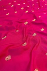 HOV EXCLUSIVE HANDLOOM PAITHANI SILK SAREE - SINGLE MUNIYA - Pink - 023