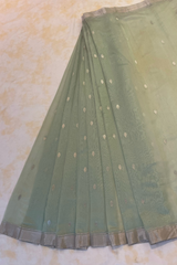 HOV HANDLOOM CHANDERI SAREE - SMALL LEAF - 101