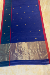 HOV HANDLOOM CHANDERI SAREE -HALF & HALF - 3 LEAF BUTA - 105
