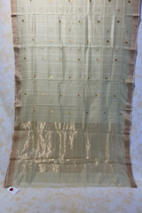 HOV HANDLOOM CHANDERI SAREE - LOTUS BUTA - CHECKS WITH ROUND BUTA - 103