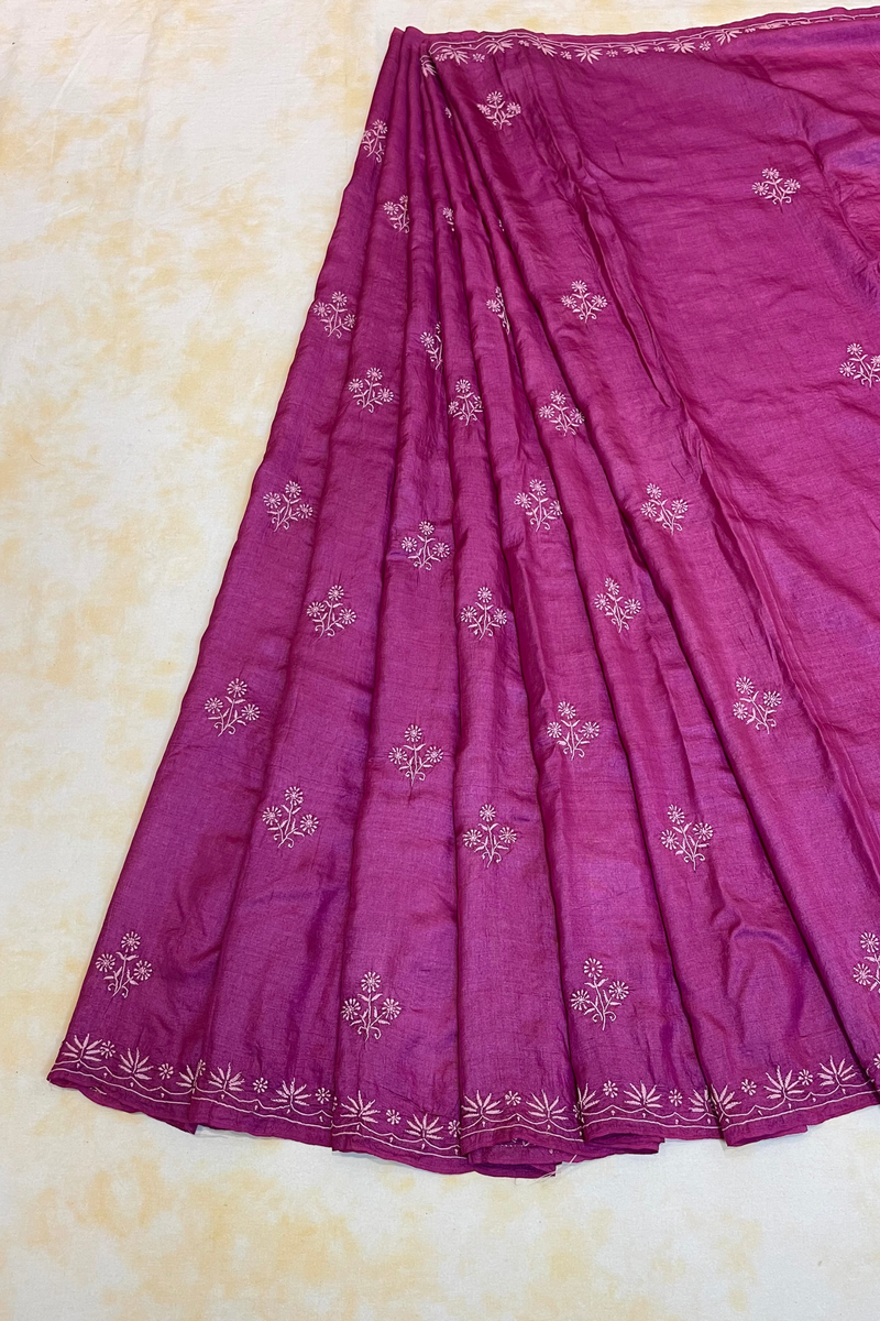 HOV HandEmbroidered Chikankari Saree - 060