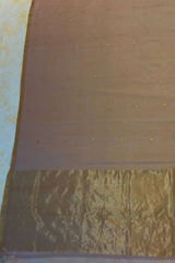 HOV HANDLOOM CHANDERI SAREE - TISSUE - ROUND BUTA - 100