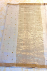 HOV HANDLOOM CHANDERI SAREE - ROUND BUTA ALL OVER - 107