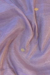 HOV HANDLOOM CHANDERI SAREE- TISSUE - ROUND BUTA - 100