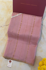 HOV HANDLOOM CHANDERI SAREE - SINGLE STRIPE GOLD - 108