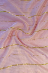 HOV HANDLOOM CHANDERI SAREE - SINGLE STRIPE GOLD - 108