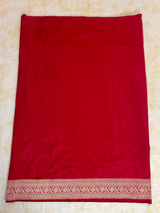 HOV EXCLUSIVE HANDLOOM BANARASI KATAN SILK SAREE - RED - RANGKAT - 114