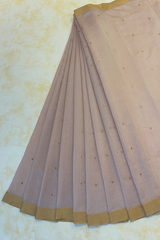 HOV HANDLOOM CHANDERI SAREE - SILK MINI ROUND RED MEENA - 109