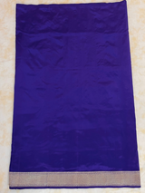 HOV EXCLUSIVE HANDLOOM BANASARI KATAN SILK SAREE - PURPLE - BIG BUTA PAISLEY-110