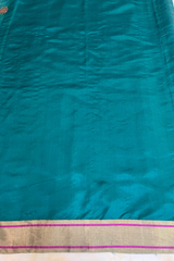 HOV Handloom Chanderi Silk Saree - Mughal Flower Buta - 47