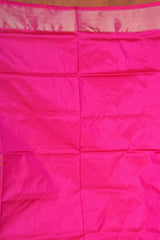 Handloom Ikat Silk Saree-Purple Pink With Pink Green Motif