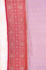 All Gold Zari Banarasi Shalu Pastel Pink  Real Zari Saree- Real gold zari