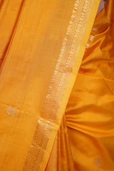 Handloom Kadhua Banarasi Katan Silk Saree - Butidar - Yellow