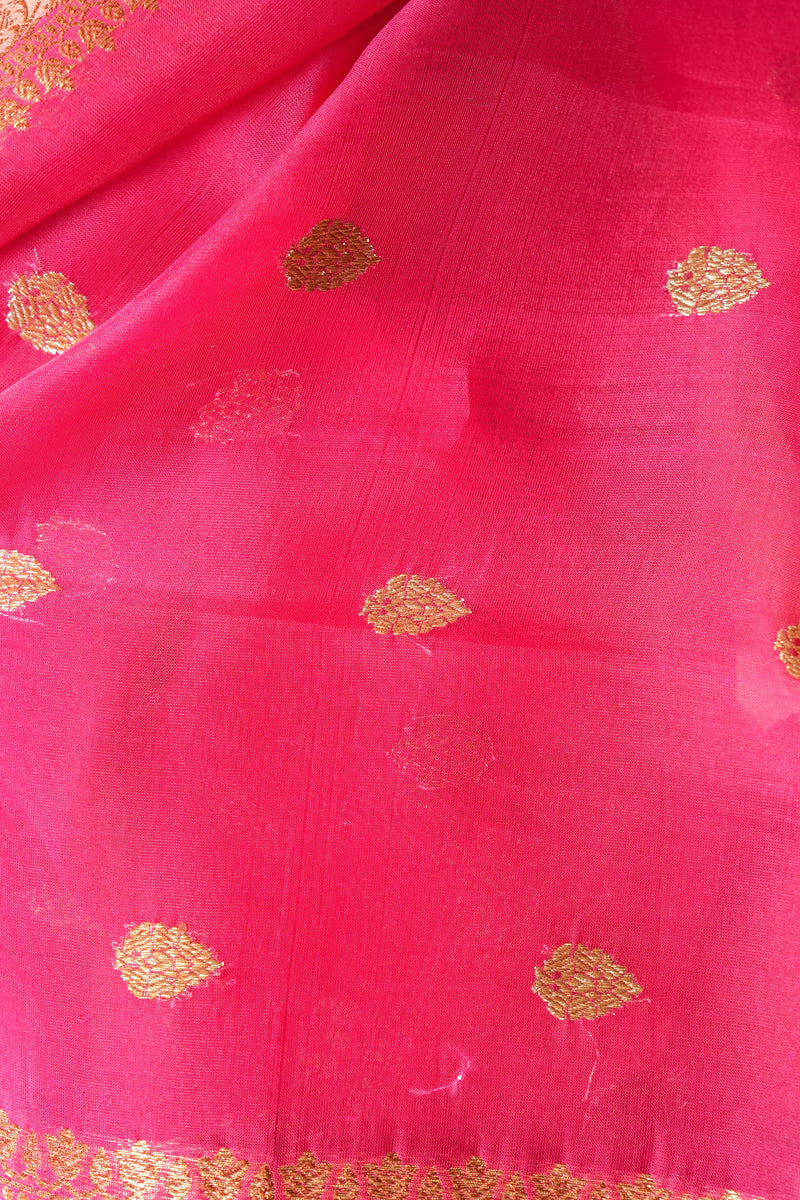 Handloom Kadhua Banarasi Kora Silk Saree - Butidar - Red, Aboli