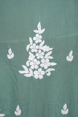 Chikankari Fine Modal Cotton Kurta - Pastel Green