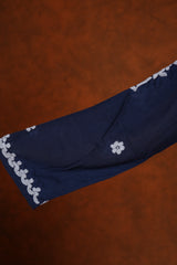 Chikankari Fine Modal Cotton Kurta - Navy Blue