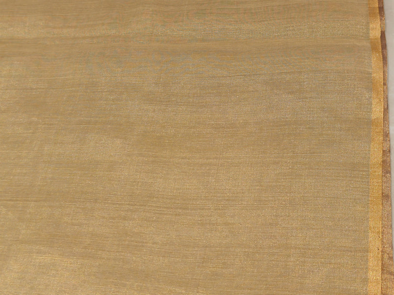 Mallika Nayak Handloom Chanderi Half Tissue Saree Gold & Purple