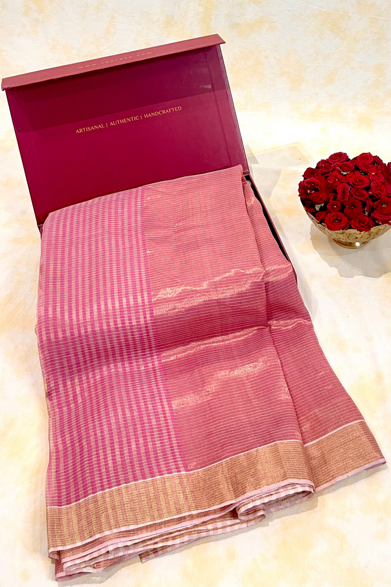 HOV Handloom Chanderi Silk Saree - Kota Floral Motif  - 49-03