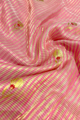 HOV Handloom Chanderi Silk Saree - Kota Floral Motif  - 49-03