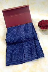 HOV Hand-Block Print Saree Modal  - 012-01-02