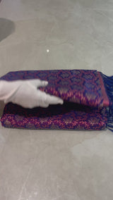 HOV Exclusive Pure Zari Handloom Banarasi Saree - Jaangla Purple - 033