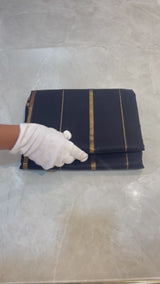 HOV HANDLOOM CHANDERI SAREE - SINGLE STRIPE GOLD - 108