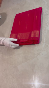 Handwoven Red & Gold Paithani Saree With Classic Pallu