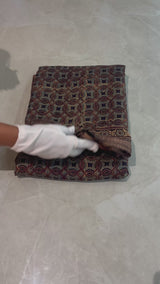 Ajrakh Eri Silk Saree