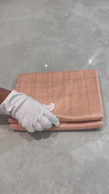 HOV Handloom Chanderi Cotton Silk Saree - Checks - 012-02