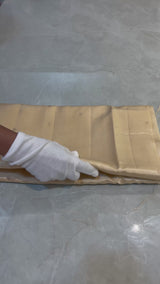 HOV HANDLOOM KADHUA BANARASI KATAN SILK SAREE - BUTIDAR - BEIGE - 110-02