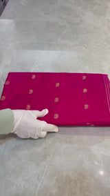 HOV EXCLUSIVE HANDLOOM PAITHANI SILK SAREE - SINGLE MUNIYA - Pink - 023