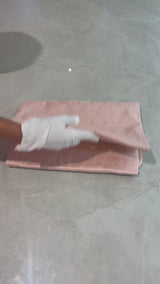 HOV Exclusive Pure Zari Handloom Banarasi Silk Saree - Peach Silver Zari Kasturi - 025