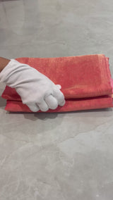 Steffy Merwin Handloom Chanderi Silk Saree- Orange