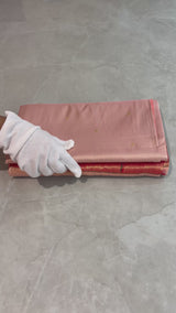 Handloom Paithani Silk Saree - Triple Muniya Peach