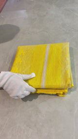 Exclusive Handloom Muslin Jamdani Jamdani Saree - Yellow White