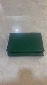 HOV HANDLOOM CHANDERI SAREE - PLAIN STRIPE TEAL - GREEN - 095