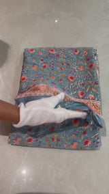 HOV Hand-Block Print Saree Modal  - 014