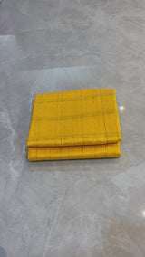 HOV Handloom Chanderi Cotton Silk Saree - Checks - 012-01