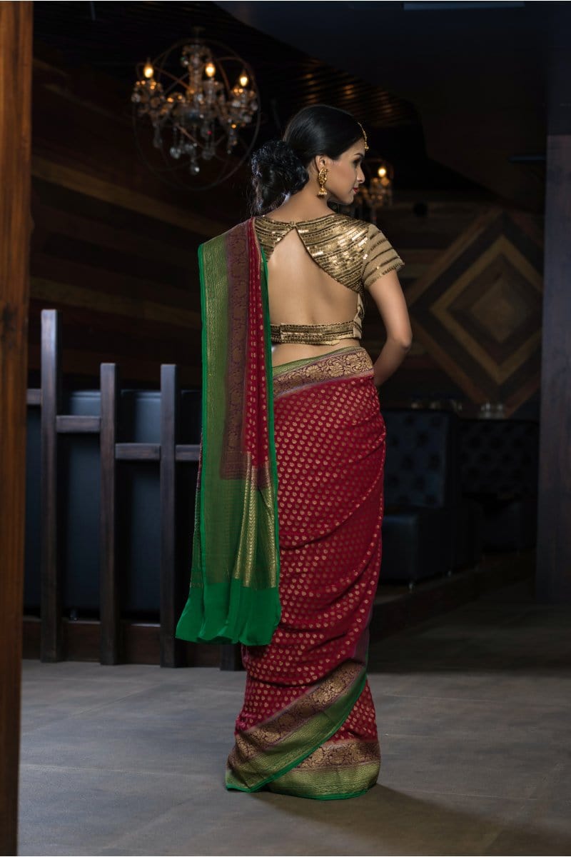 Swati Georgette Banarasi Saree - Vaarasa