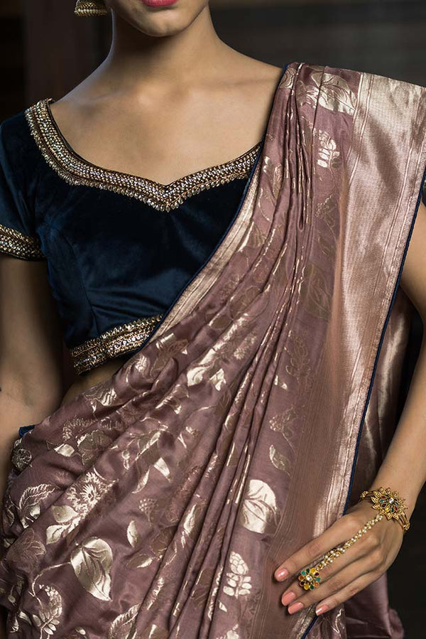 Sanjh Banarasi Jaal Saree - Vaarasa