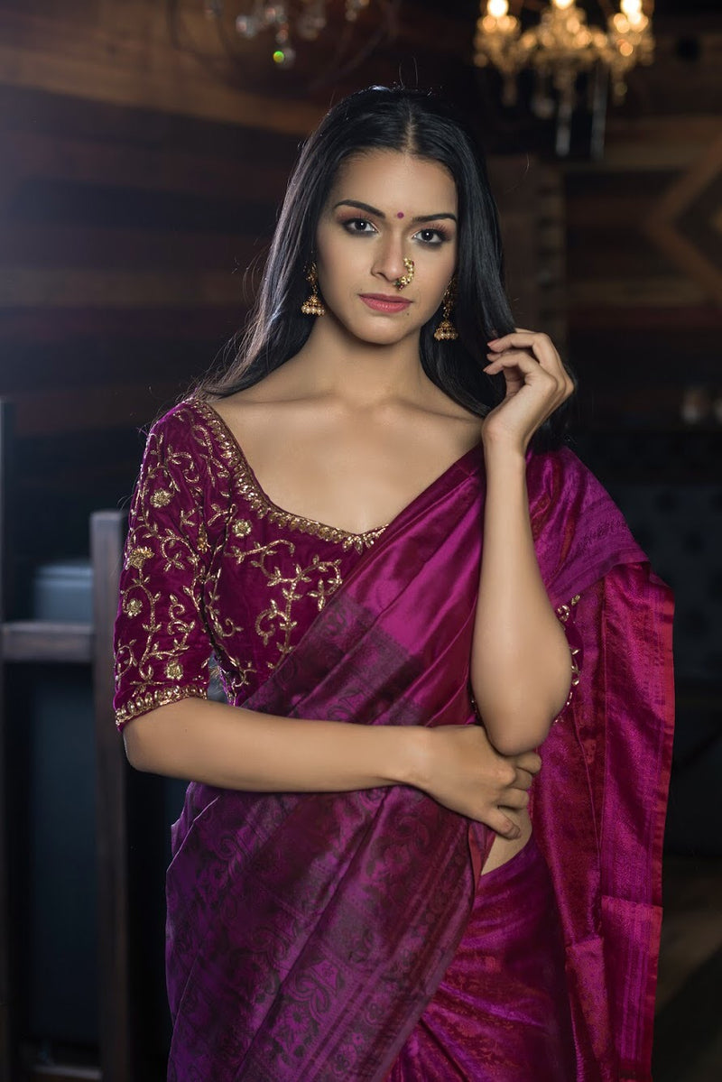 Ruhi Handloom Mashroo Saree