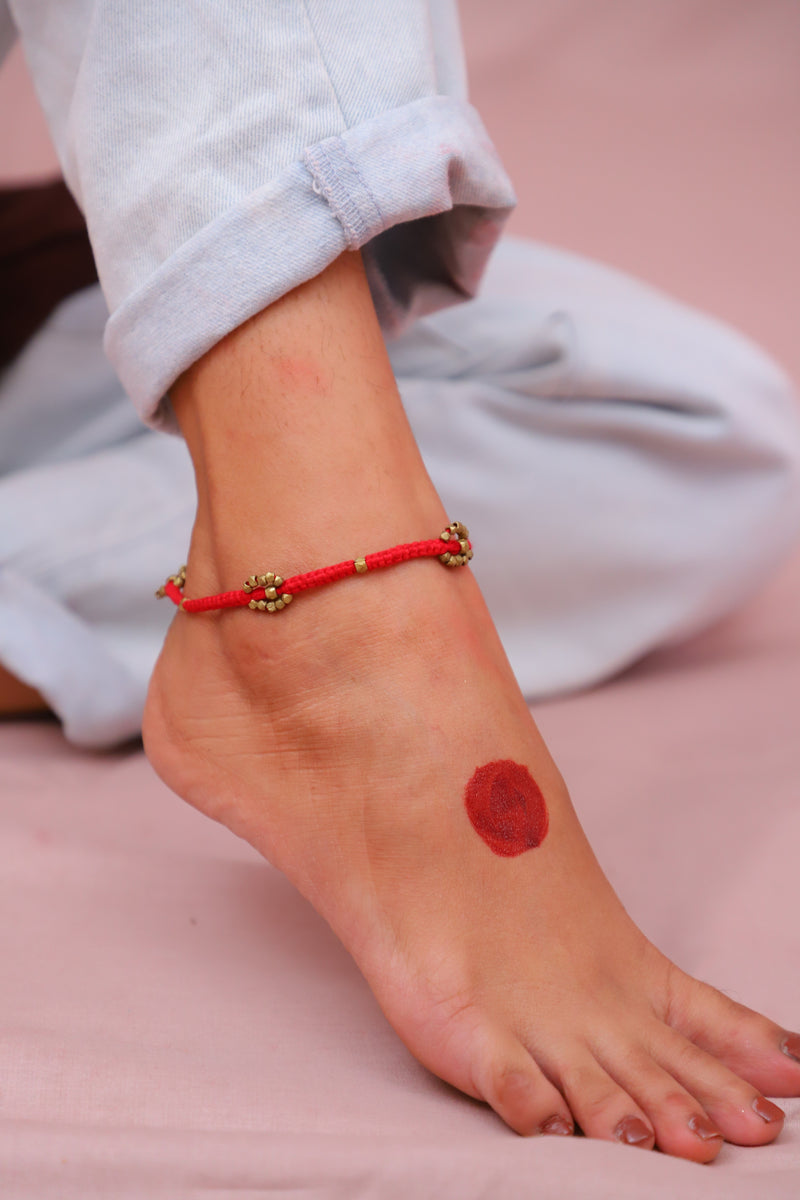 Red anklet sales